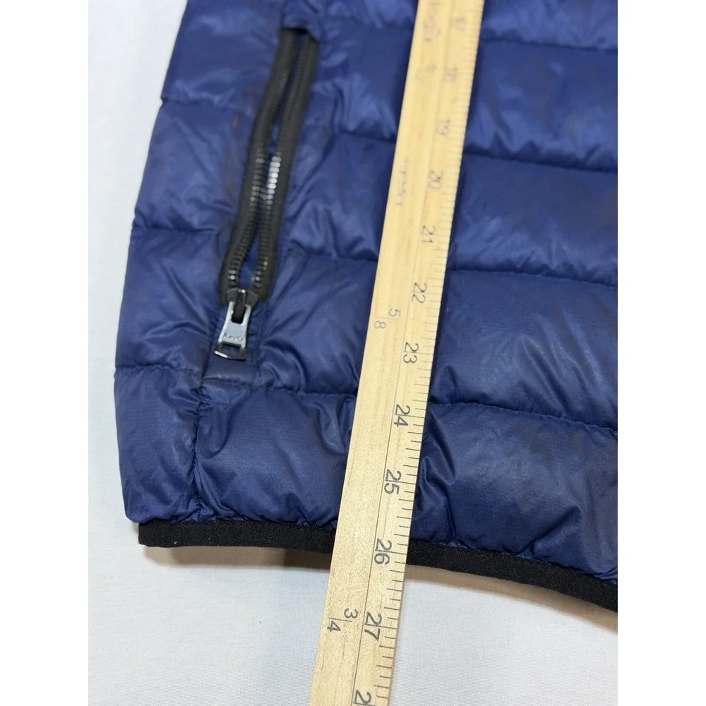 Roots Canada Womens Blue 700 Fill Down Puffer Coat Sz XS Warm Cozy Full Zip Hood
